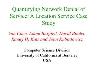 Quantifying Network Denial of Service: A Location Service Case Study