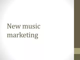 New music marketing