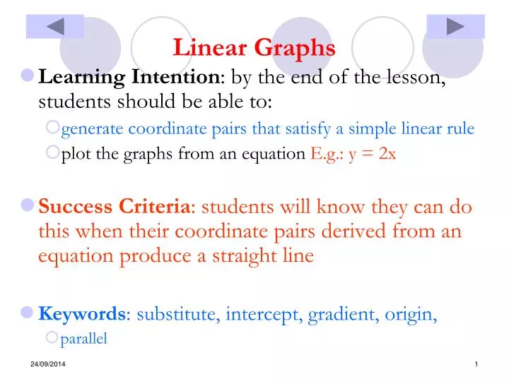 linear graphs