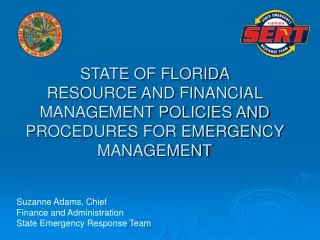 Suzanne Adams, Chief Finance and Administration State Emergency Response Team