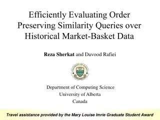 Efficiently Evaluating Order Preserving Similarity Queries over Historical Market-Basket Data