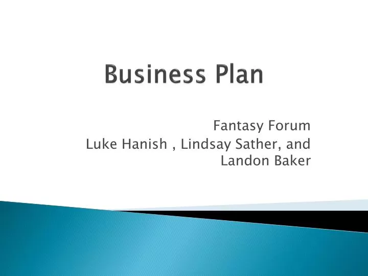 business plan