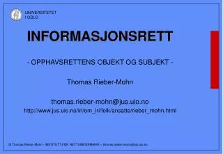 INFORMASJONSRETT