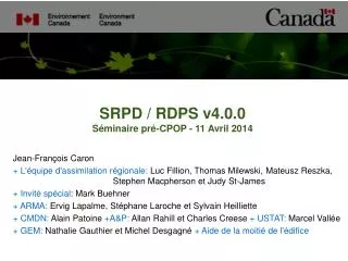 srpd rdps v4 0 0 s minaire pr cpop 11 avril 2014