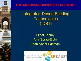 Integrated Desert Building Technologies (IDBT)