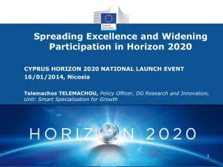 Spreading Excellence and Widening Participation in Horizon 2020