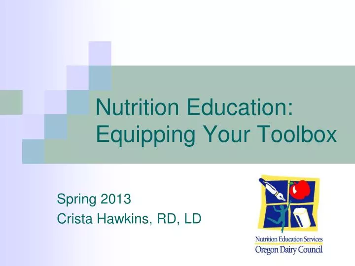 nutrition education equipping your toolbox