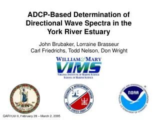 ADCP-Based Determination of Directional Wave Spectra in the York River Estuary