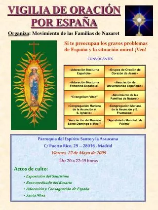 vigilia de oraci n por espa a
