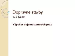 dopravne stavby
