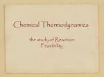Chemical Thermodynamics - slide 1