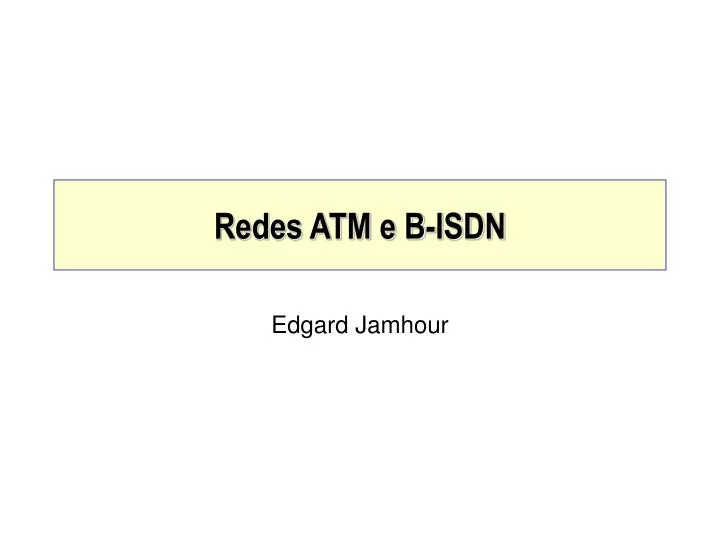redes atm e b isdn