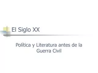 el siglo xx