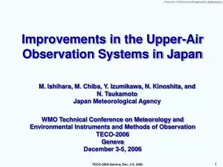 improvements in the upper air observation systems in japan