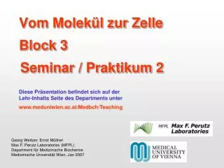 vom molek l zur zelle block 3 seminar praktikum 2