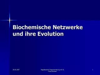 biochemische netzwerke und ihre evolution