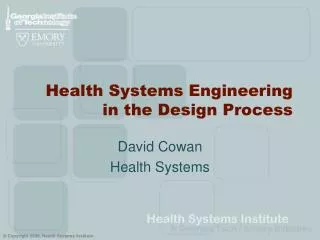 Health Systems Engineering in the Design Process