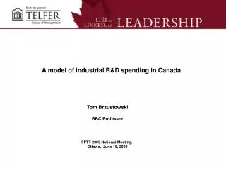 A model of industrial R&amp;D spending in Canada