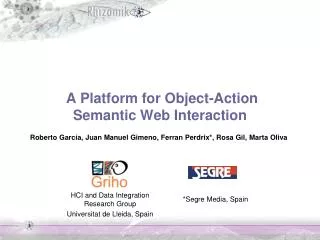 A Platform for Object-Action Semantic Web Interaction