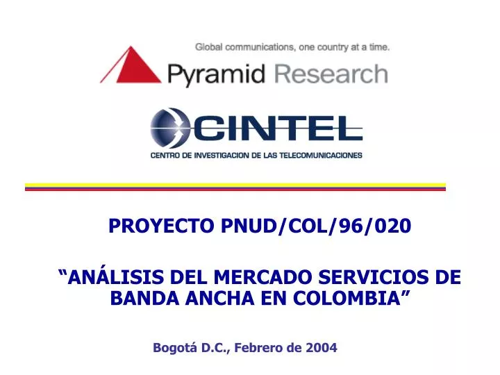 proyecto pnud col 96 020 an lisis del mercado servicios de banda ancha en colombia