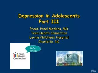 Depression in Adolescents Part III