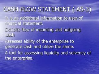 CASH FLOW STATEMENT ( AS-3)