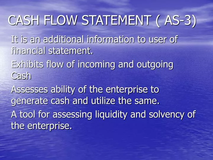 cash flow statement as 3