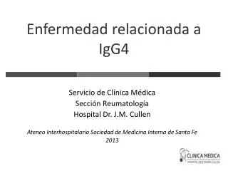 enfermedad relacionada a igg4