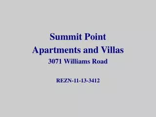 Summit Point Apartments and Villas 3071 Williams Road REZN-11-13-3412