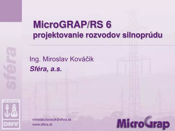 micrograp rs 6 projektovanie rozvodov silnopr du