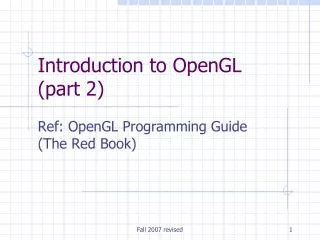 Introduction to OpenGL (part 2)