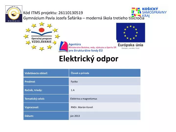 elektrick odpor