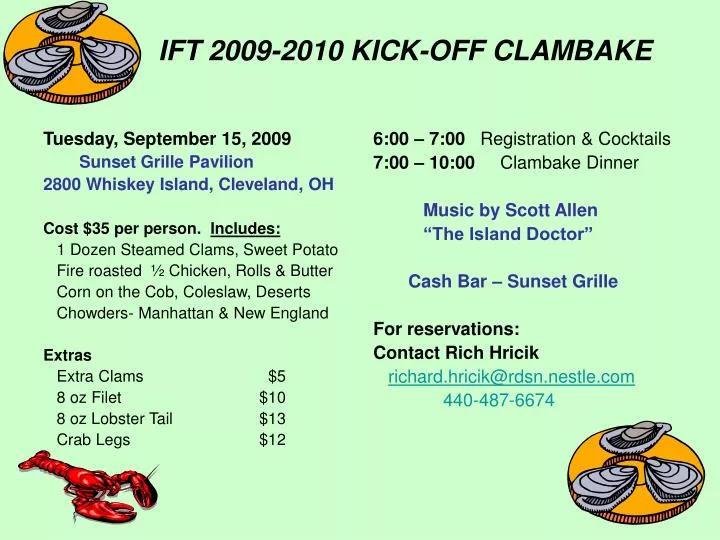 ift 2009 2010 kick off clambake