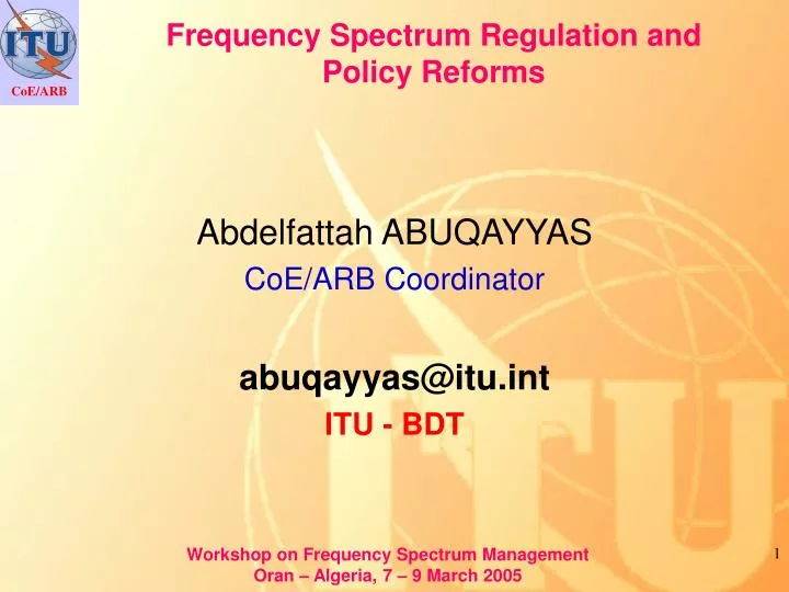 frequency spectrum regulation and policy reforms