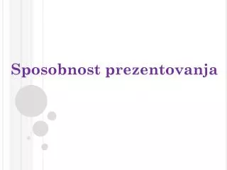 sposobnost prezentovanja