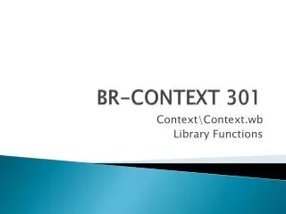 BR-CONTEXT 301