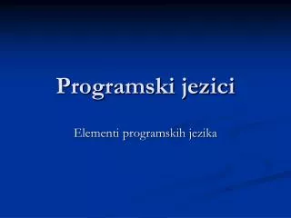 programski jezici