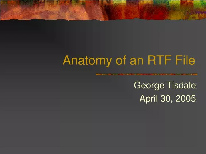anatomy of an rtf file