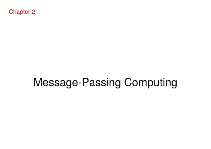 message passing computing