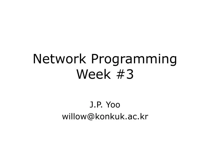 network programming week 3
