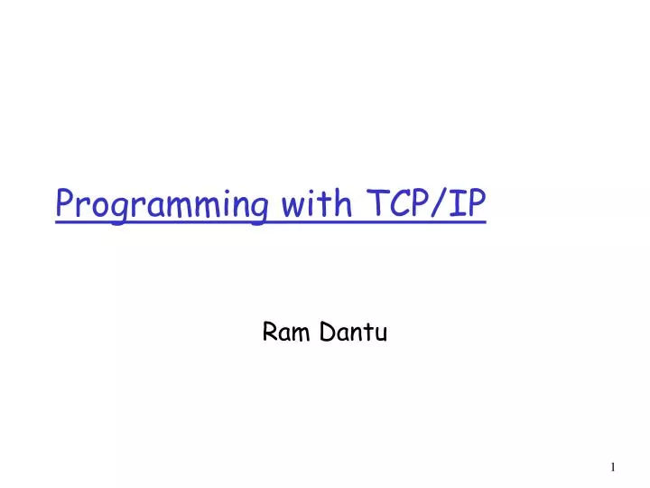 programming with tcp ip