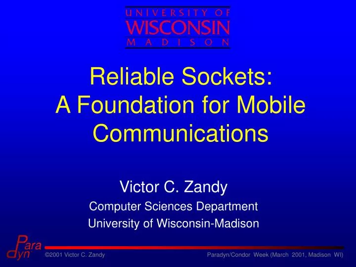 reliable sockets a foundation for mobile communications