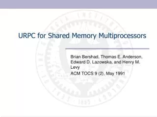 URPC for Shared Memory Multiprocessors