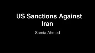 US Sanctions Against Iran