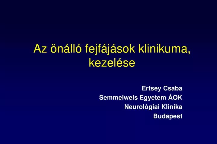 ertsey csaba semmelweis egyetem ok neurol giai klinika budapest
