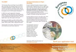 Second European Paper Recycling Award