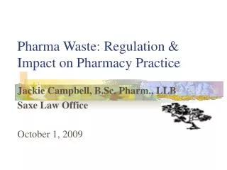 Pharma Waste: Regulation &amp; Impact on Pharmacy Practice