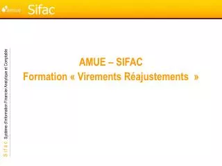 amue sifac formation virements r ajustements