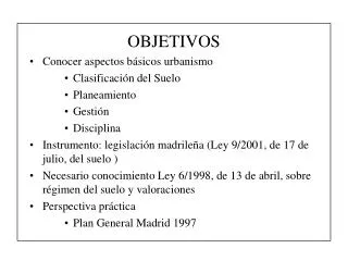 objetivos