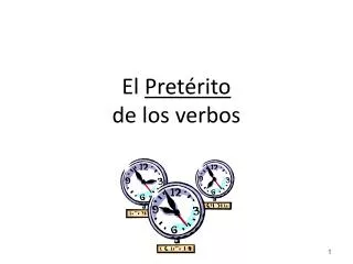 el pret rito de los verbos